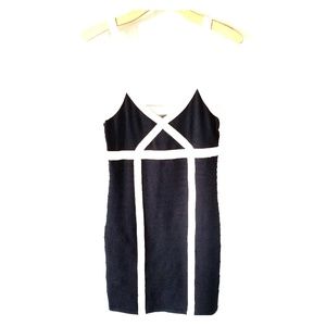 💋Black & White Caged Bandage Dress